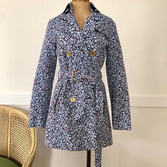 Michael Michael Kors floral trench coat $250 - Picture 1 of 15